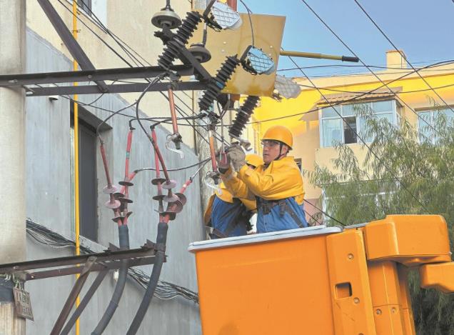 牡丹江供電公司帶電更換熔斷器 緊急恢復(fù)排水泵站供電